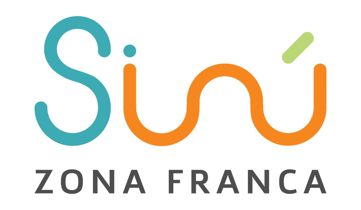Logo zona franca sinu fondo blanco